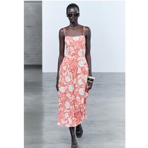 Midi Dress With Floral Pattern